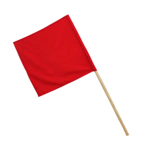 Pinnacle Red Flag Wooden Handle